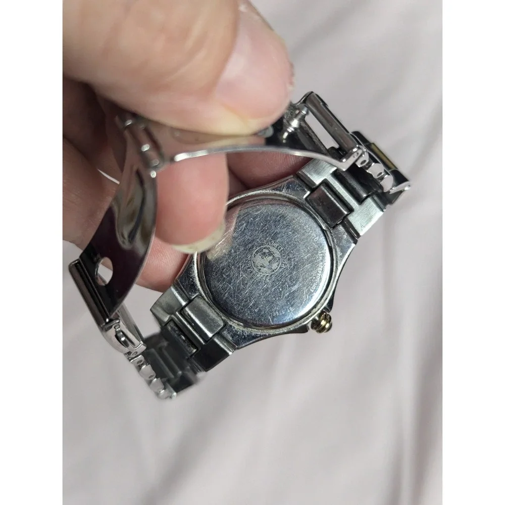 WORKING Citizen Eco-drive‎ Diamond accent 2 tone Womens mother of pearl Watch